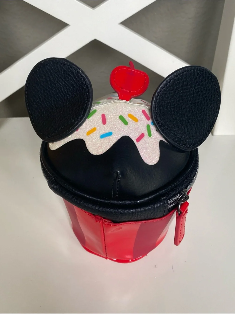 Disney Mickey Mouse Store Birthday Cupcake Zipper Zip Top Case Pouch